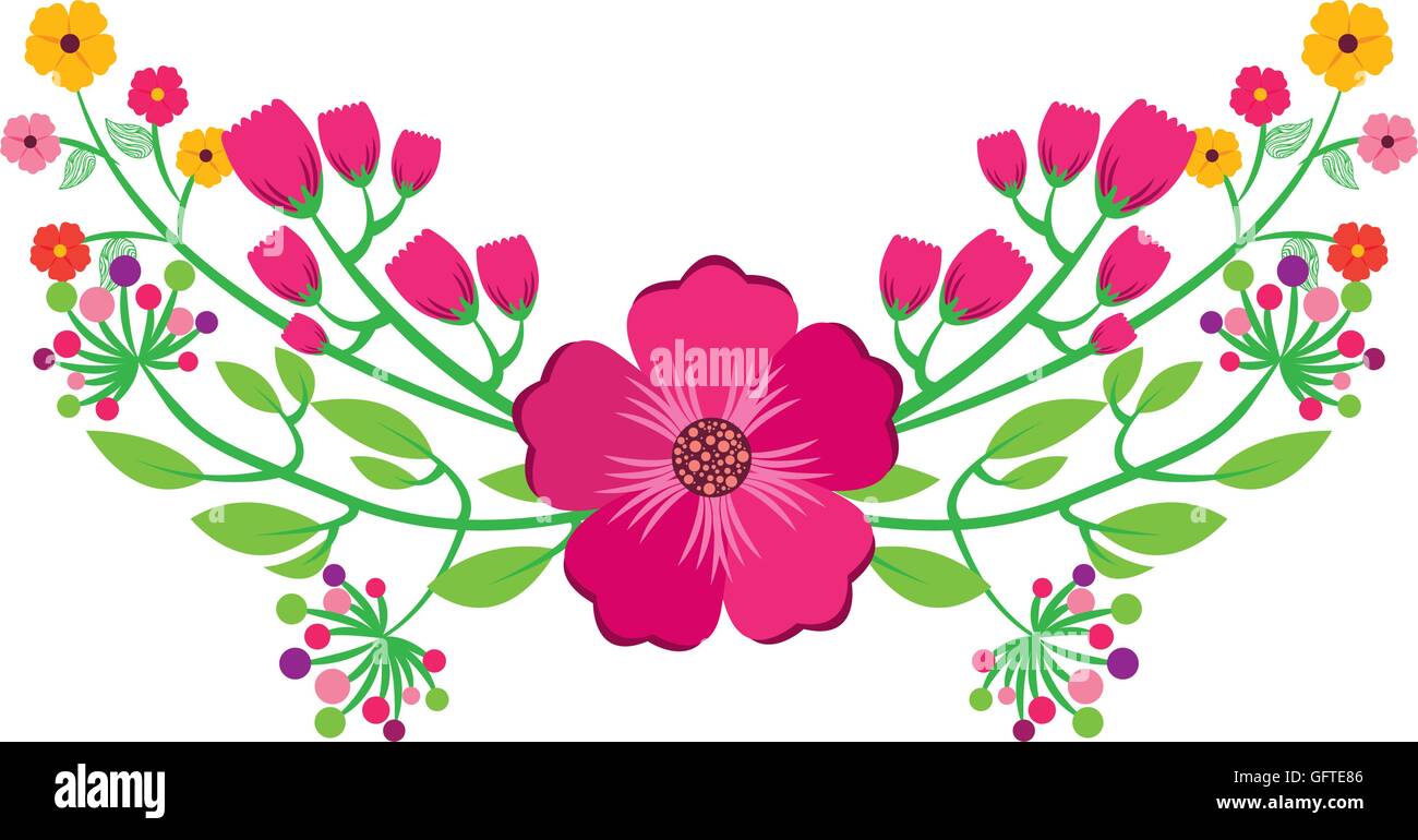 flower floral nature icon Stock Vector Image & Art - Alamy