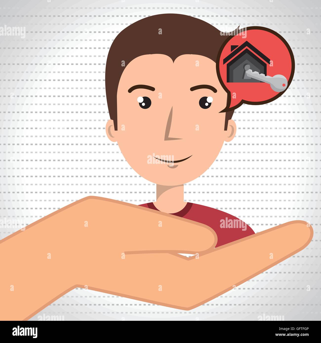 man hand house key Stock Vector Image & Art - Alamy