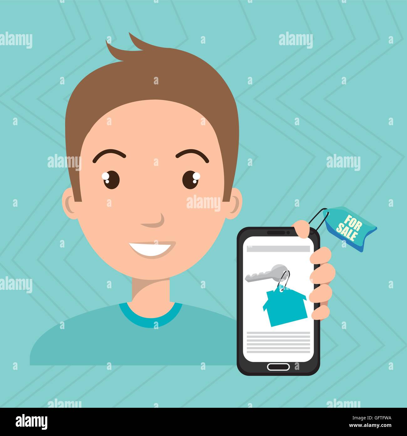 man house smartphone rent Stock Vector Image & Art - Alamy