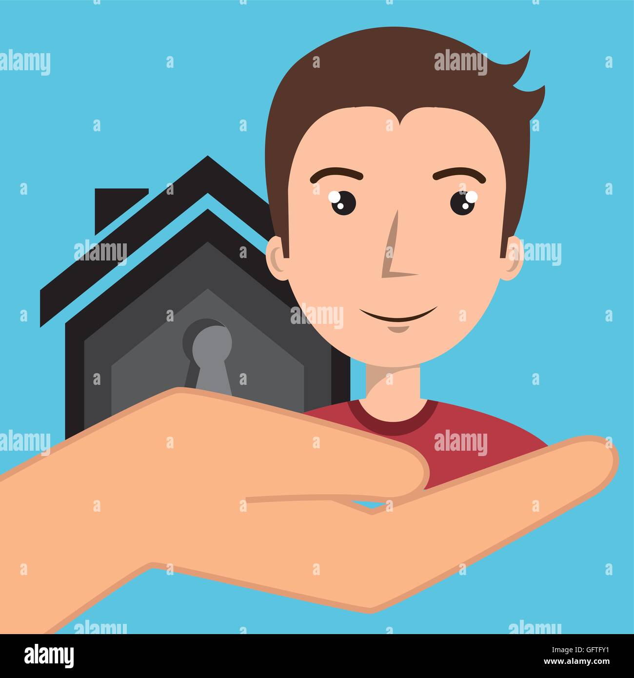 man hand house key Stock Vector Image & Art Alamy
