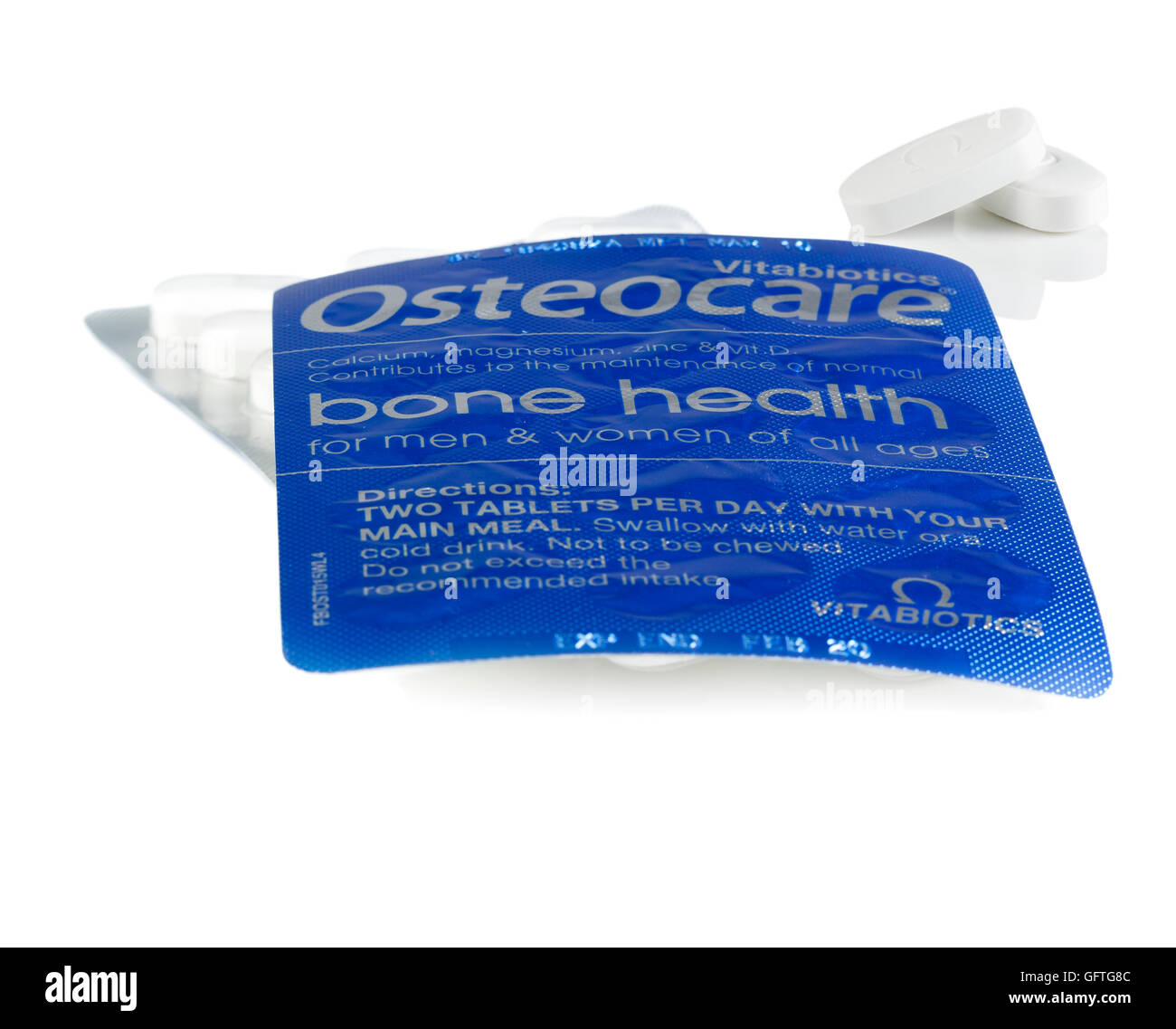 Osteoporosis tablets calcium, magnesium, vitamin d and zinc Stock