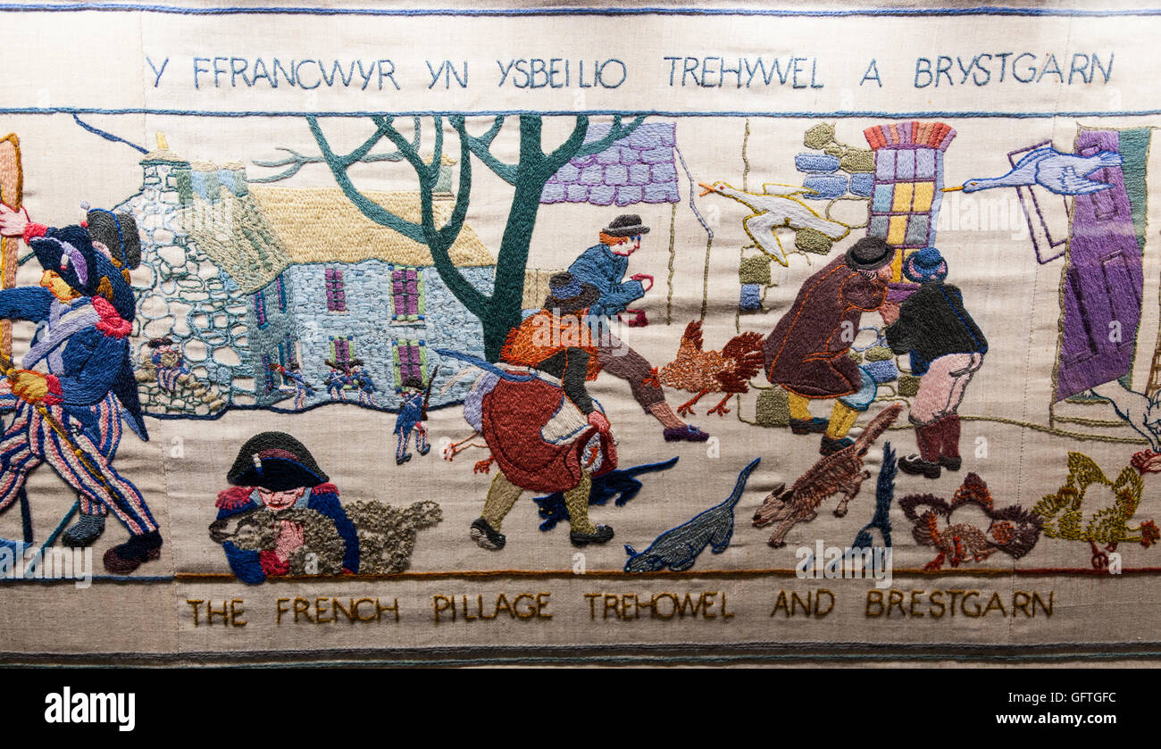 The tapestry depicting the Last Invasion of Britain, held at the Town
