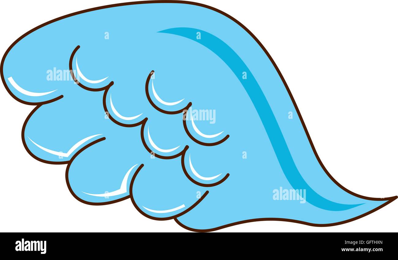 wing angel blue icon Stock Vector Image & Art - Alamy