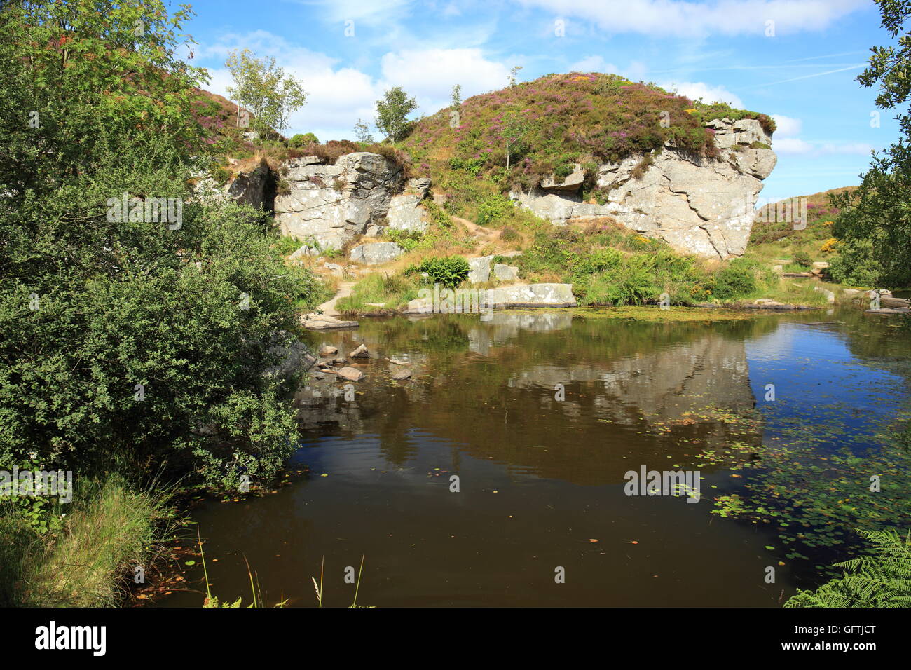 Haytor disused granite quarry, Dartmoor National Park, Devon, England