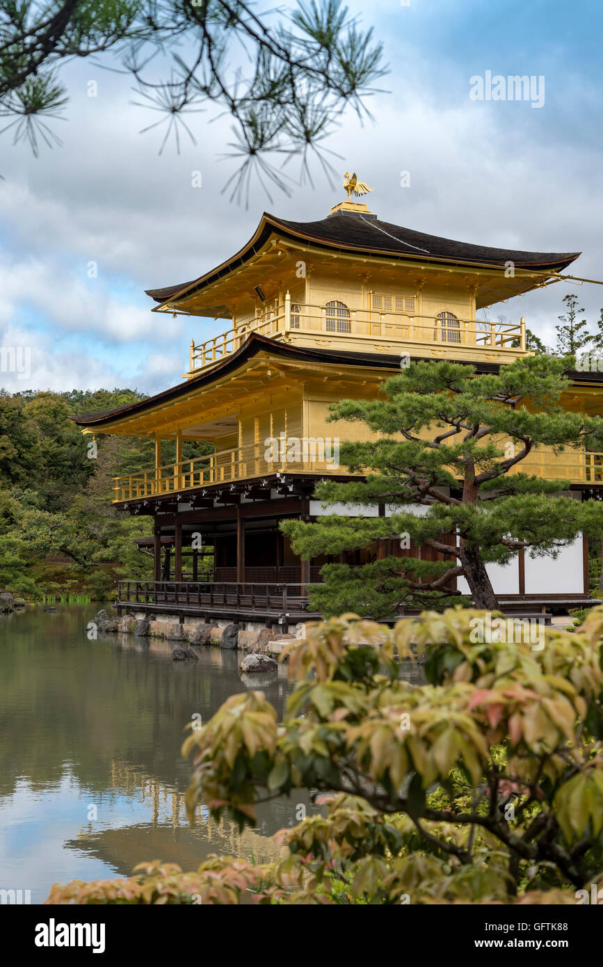 Temple of the Golden Pavilion, Kinkaku-ji, Kyoto, Japan Stock Photo