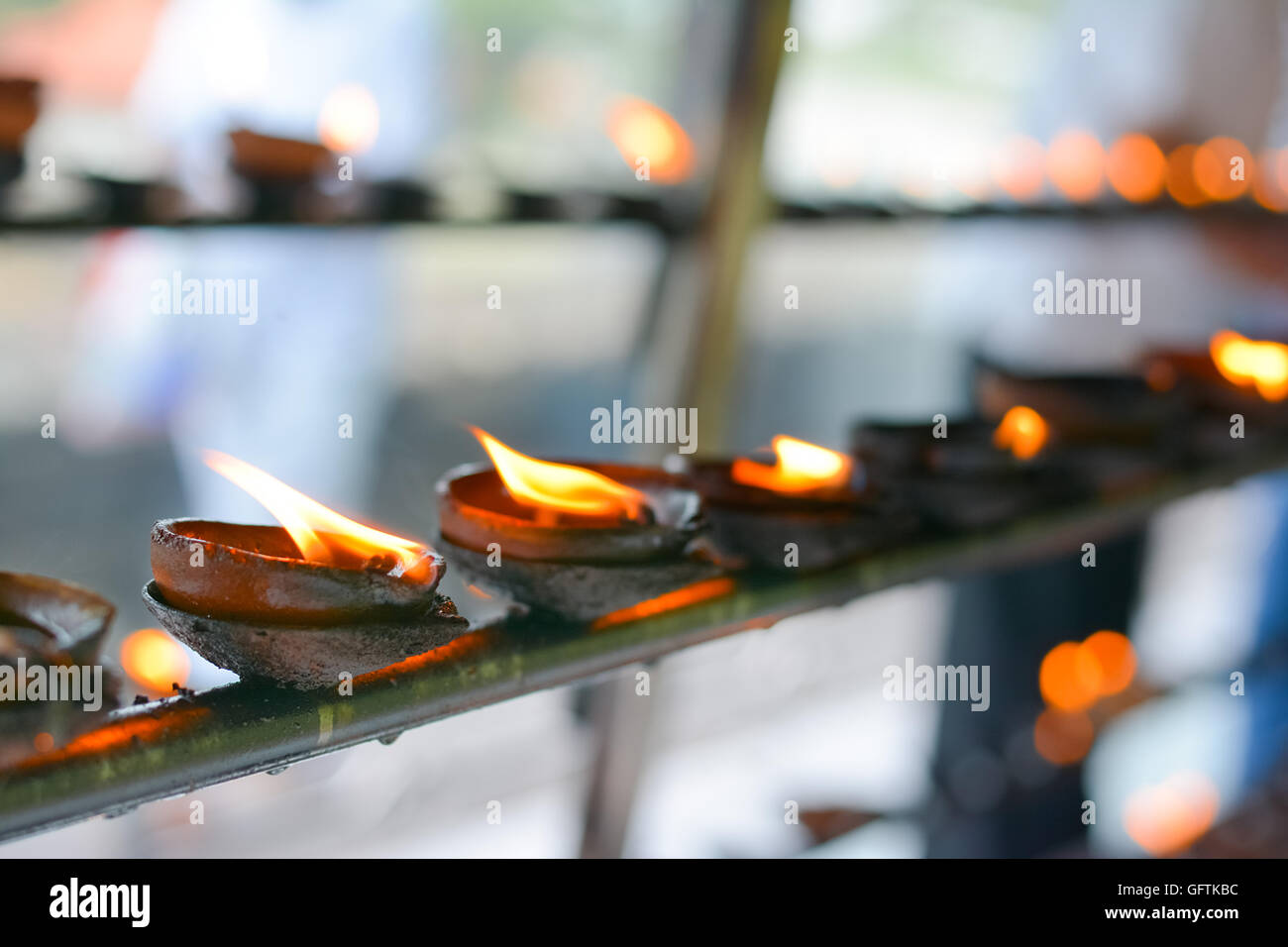 Traditional Sri Lankan Clay Oil Lamps Stock Photo Alamy