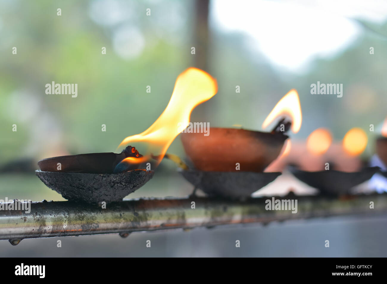 Traditional Sri Lankan Clay Oil Lamps Stock Photo Alamy