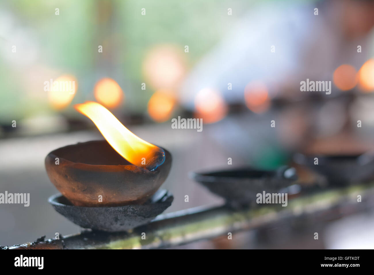 Traditional Sri Lankan Clay Oil Lamps Stock Photo Alamy