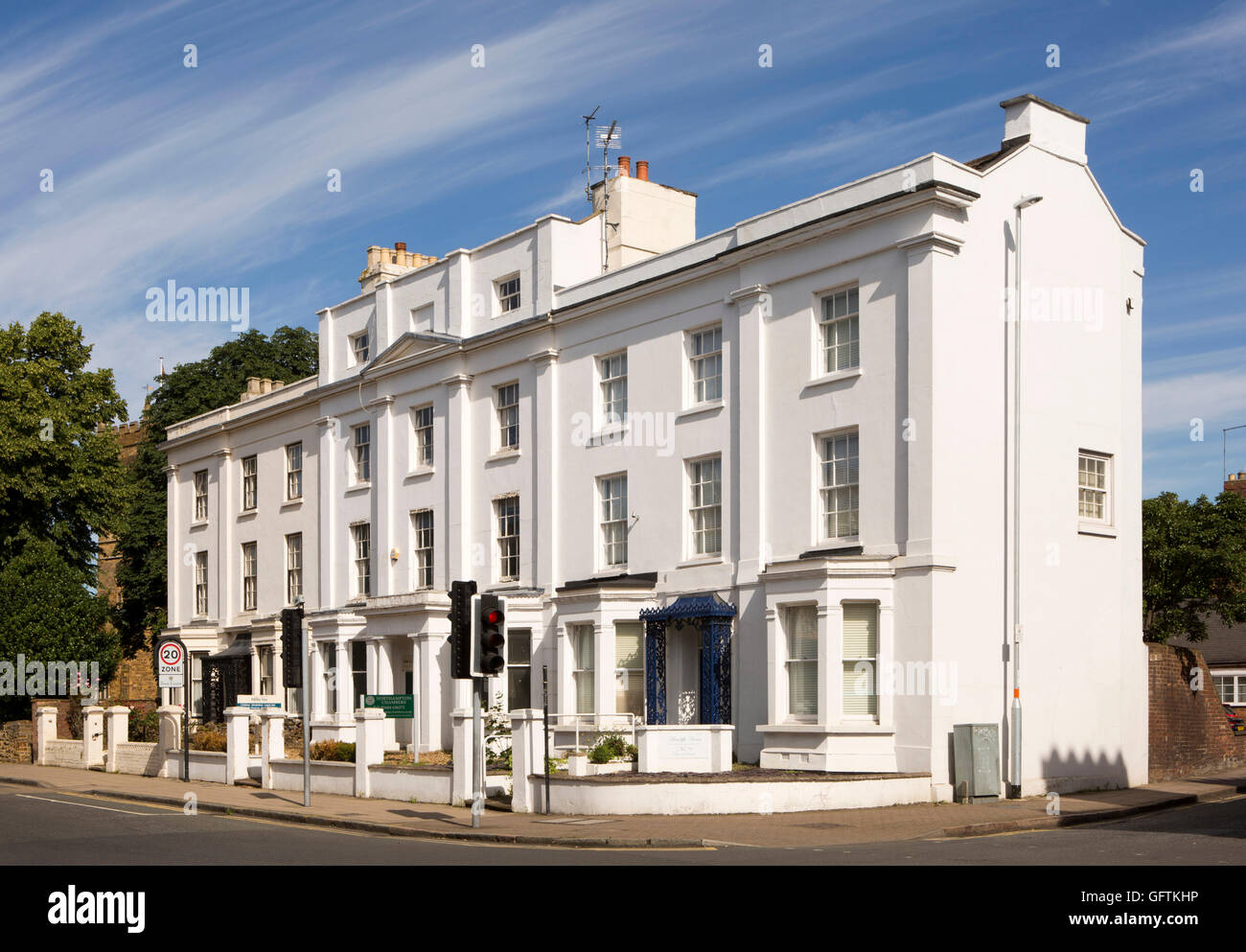 UK, England, Northamptonshire, Northampton, Spencer Parade, terrace of