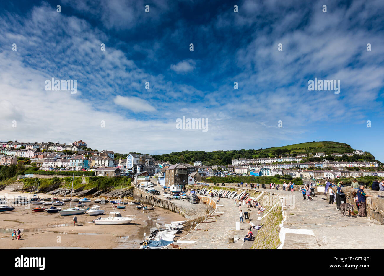 The harbour at New Quay, Ceredigion, Wales Stock Photo