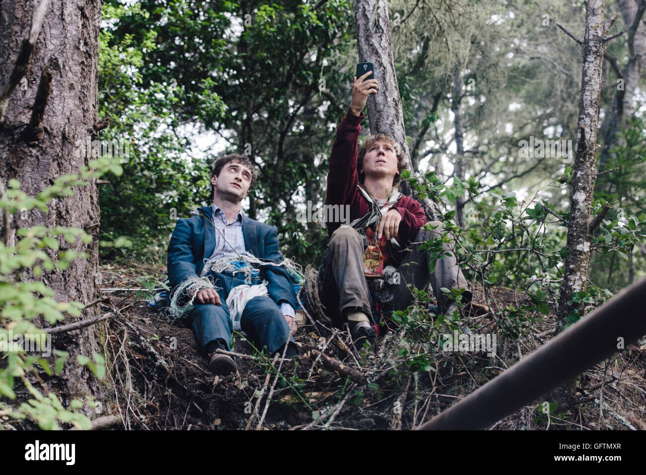 Swiss Army Man is a 2016 American comedy-drama fantasy film written and directed by Dan Kwan and Daniel Scheinert. The film stars Paul Dano, Daniel Radcliffe, and Mary Elizabeth Winstead.  This photograph is for editorial use only and is the copyright of the film company and/or the photographer assigned by the film or production company and can only be reproduced by publications in conjunction with the promotion of the above Film. A Mandatory Credit to the film company is required. The Photographer should also be credited when known. Stock Photo