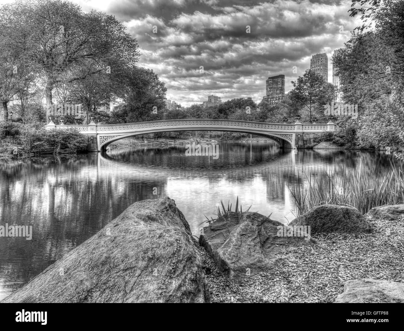 The Bow Bridge is a cast iron bridge located in Central Park, New York ...