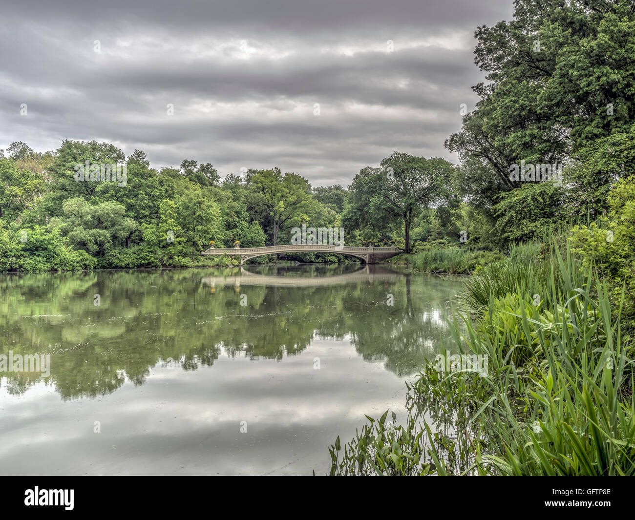 The Bow Bridge is a cast iron bridge located in Central Park, New York ...