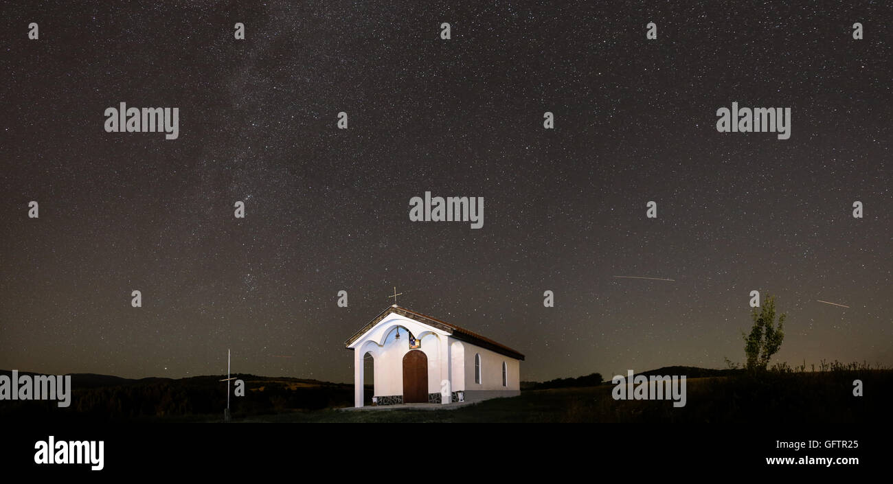 night photo with the milky way Stock Photo - Alamy
