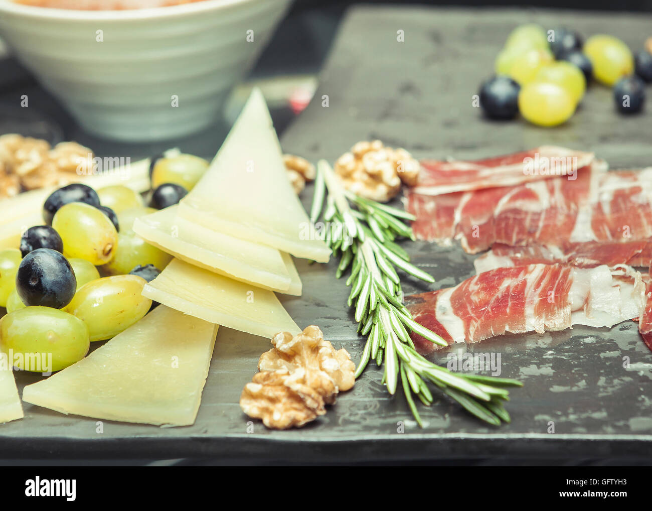 Meats and cheese selection Stock Photo Alamy