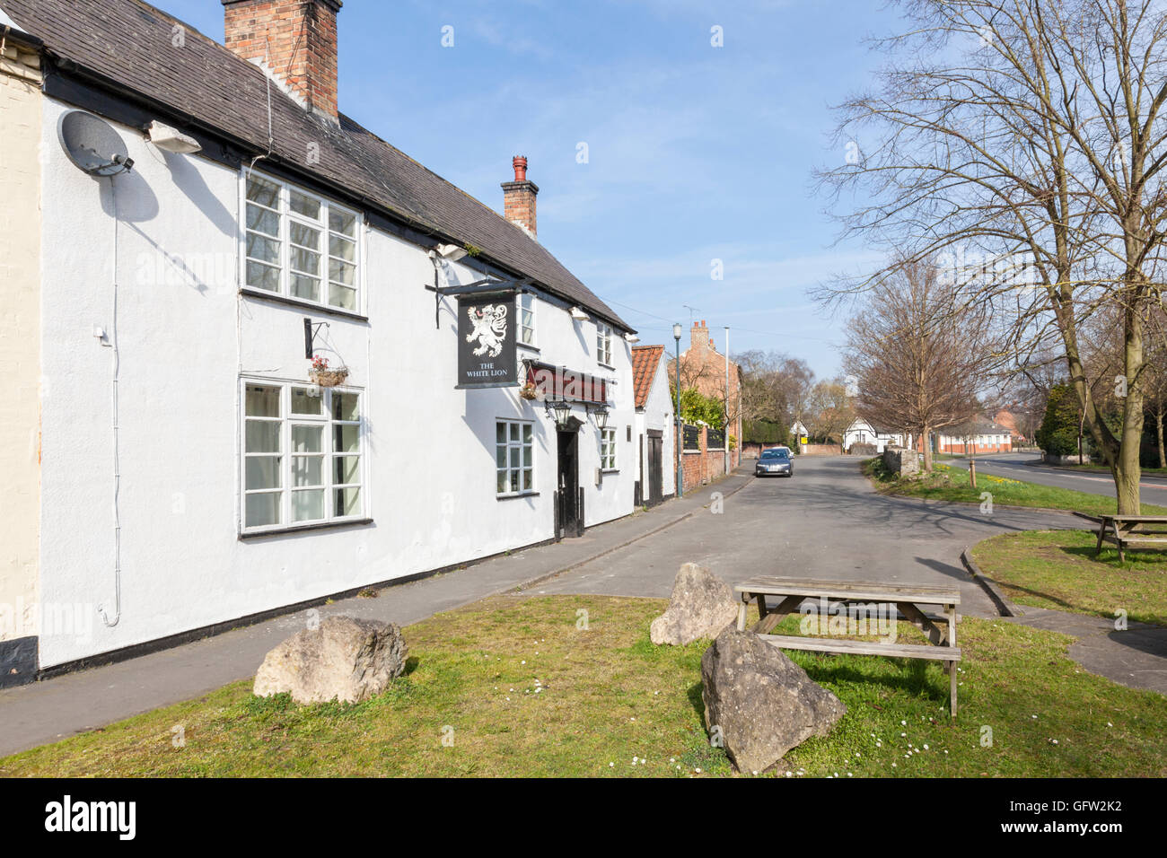 The White Lion, village pub in Rempstone, Nottinghamshire, England, UK Stock Photo