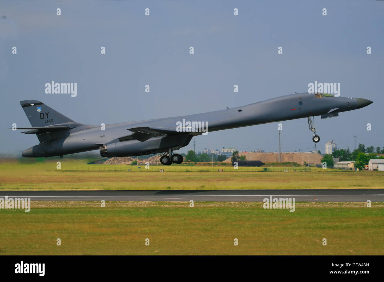 Berlin/Germany June 8, 2008: B1 from USA Airforce at Berlin Airport. Stock Photo