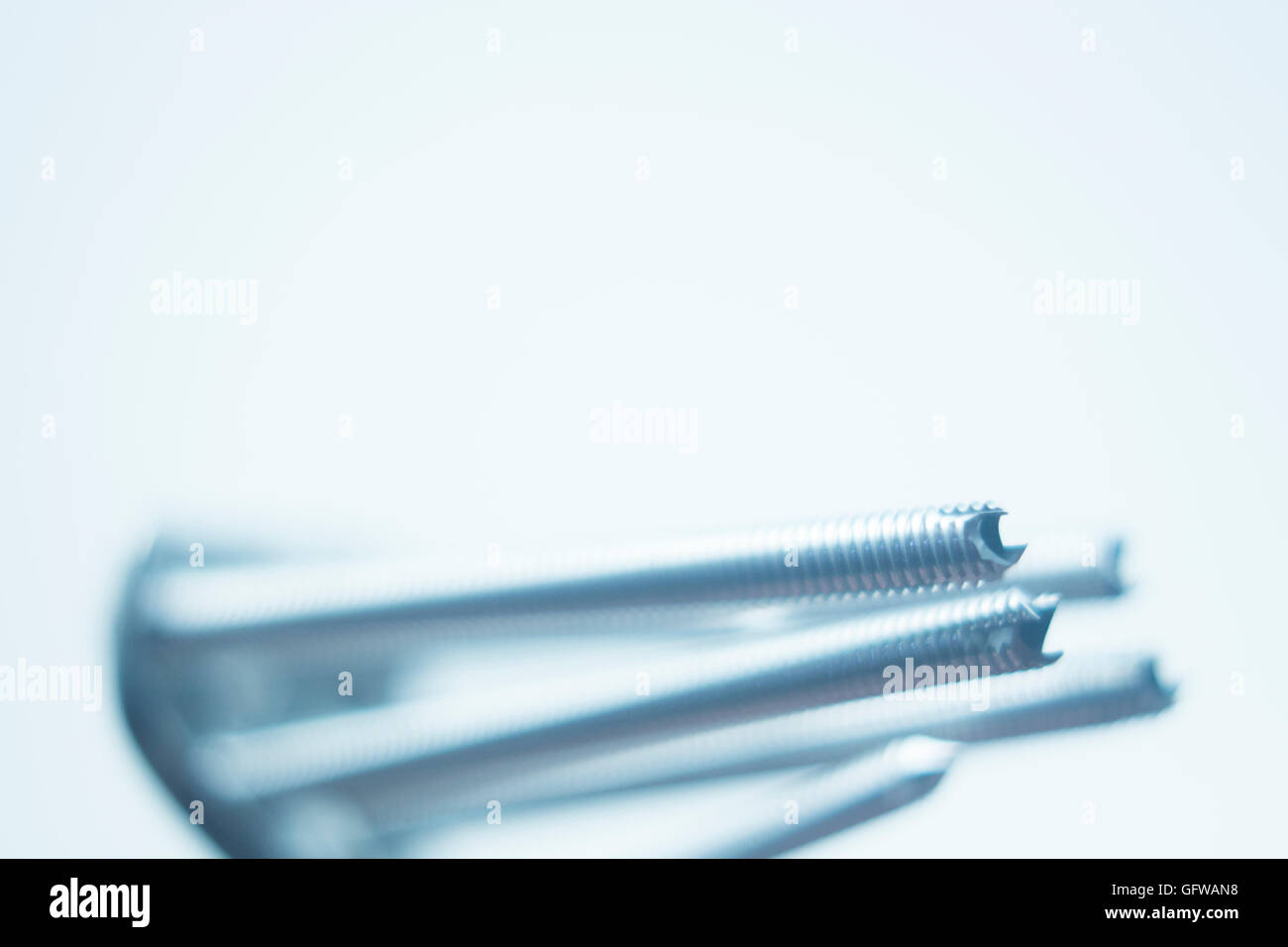 Orthopedics and Traumatology surgery plate & screws surgical titanium metal implant closeup