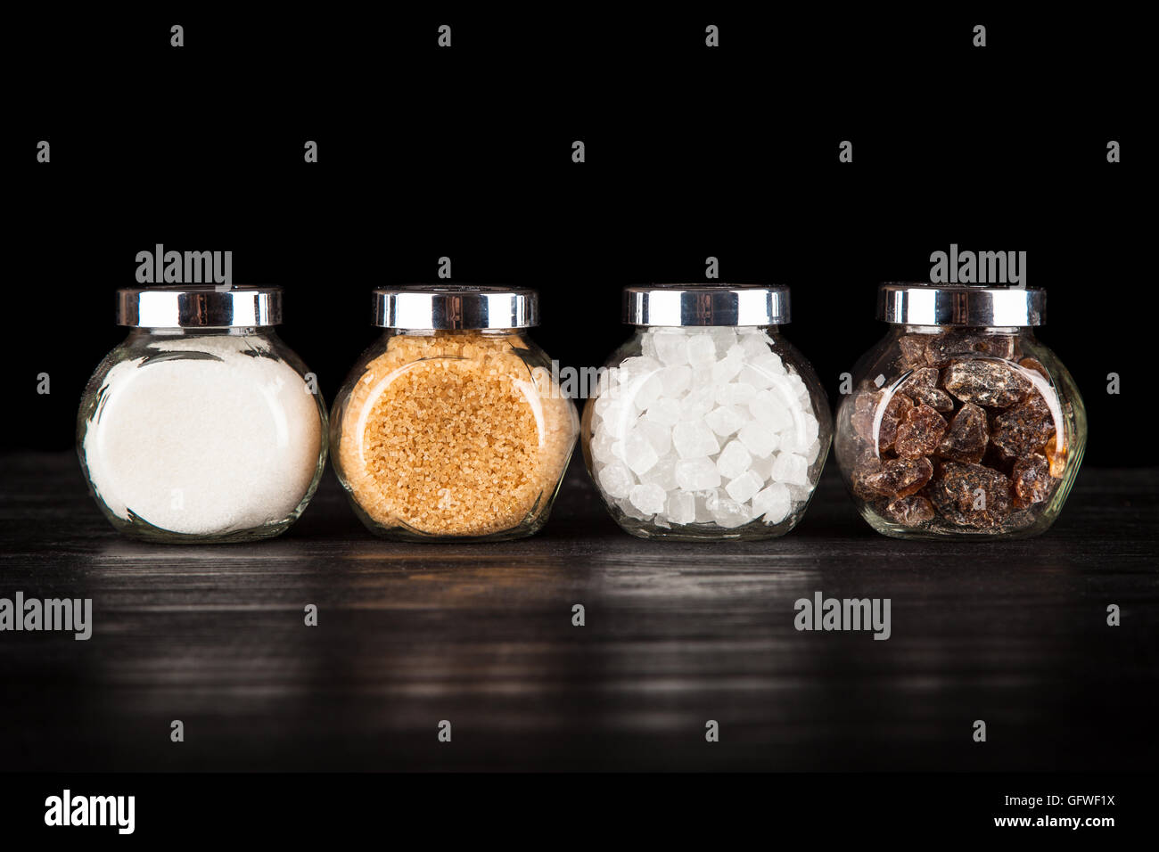 DIfferent types of sugar Stock Photo