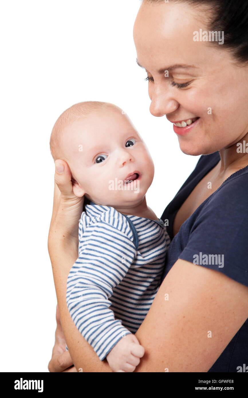 Mother with her baby daughter Stock Photo