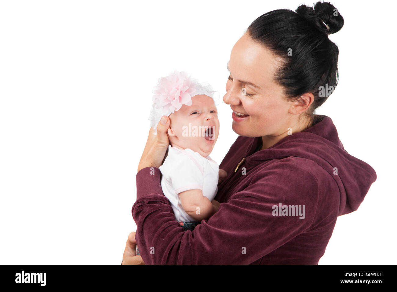 Mother with her baby daughter Stock Photo