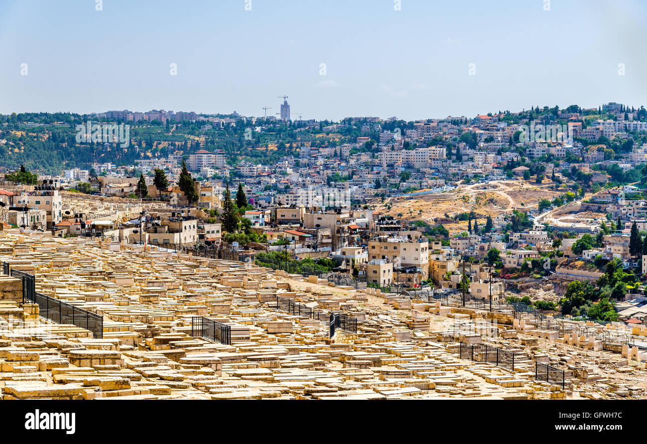 Mount of Olives Jewish Cemetery - Jerusalem Stock Photo - Alamy