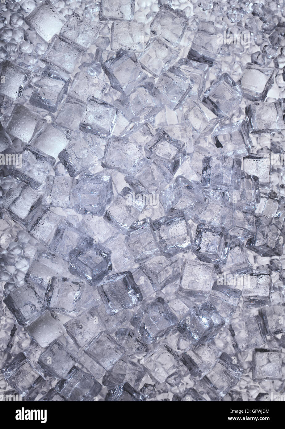 Set of ice cubes and crushed ice as background Stock Photo - Alamy
