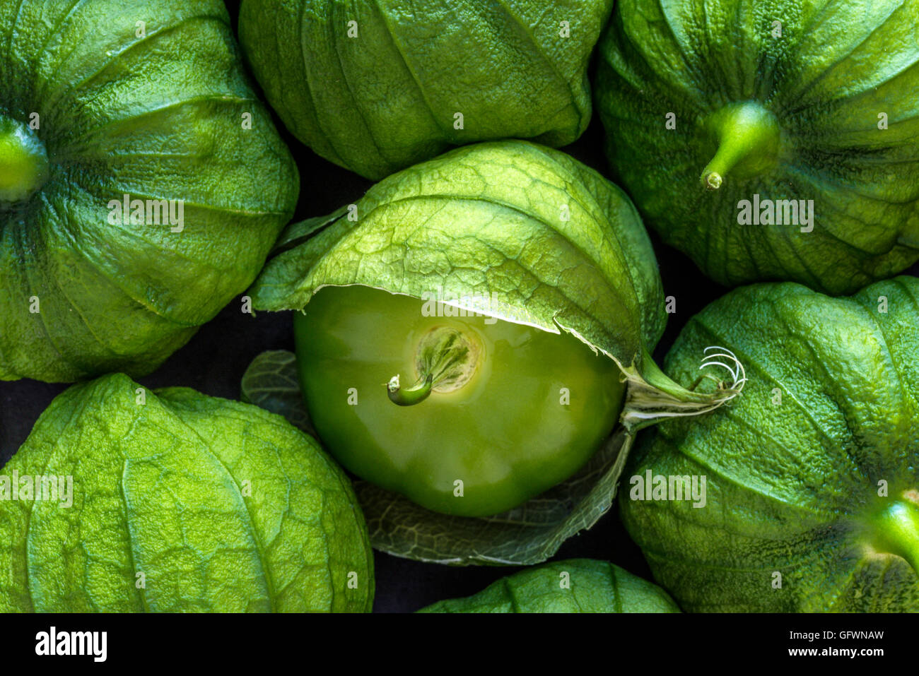 Green Tomatillos Stock Photo