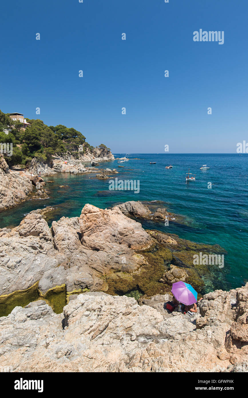 Calella de Palafrugell in Costa Brava, Catalonia. Stock Photo