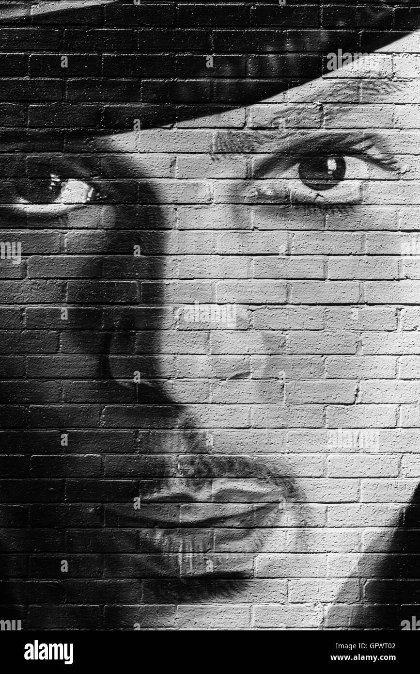 Prince Artwork by AKSE. Northern Quarter. Manchester. Stock Photo