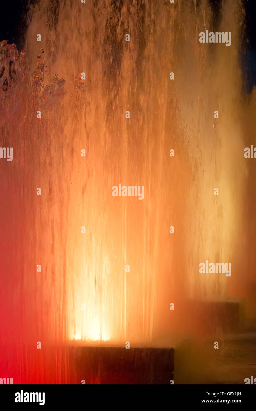 Bright and colorful fountains at night Stock Photo - Alamy