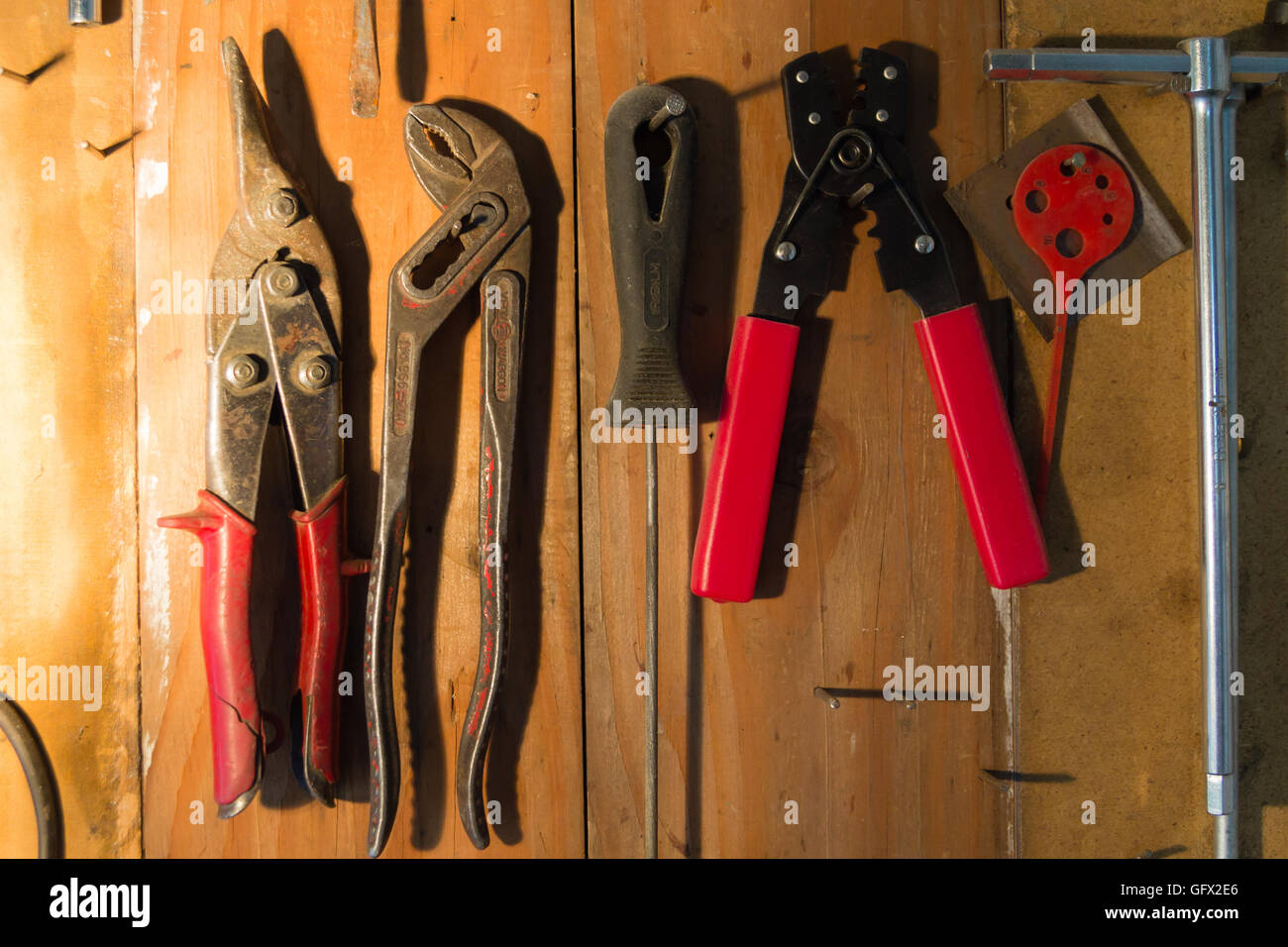 Hand Tool background. Industrial background. Bricolage tools Stock