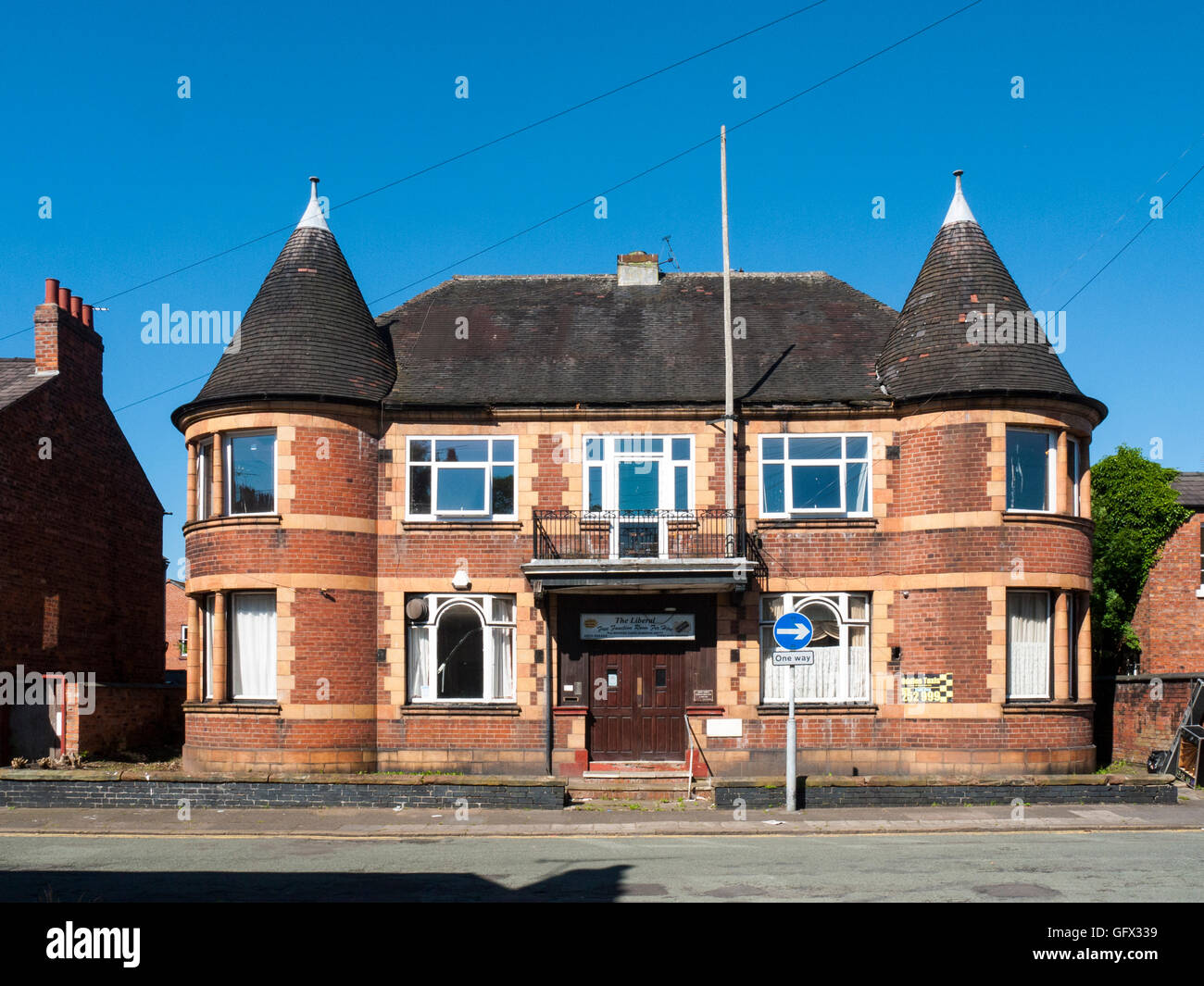 Crewe Liberal Working Mens Club & Institute, now apartments, in town centre of Crewe Cheshire UK Stock Photo