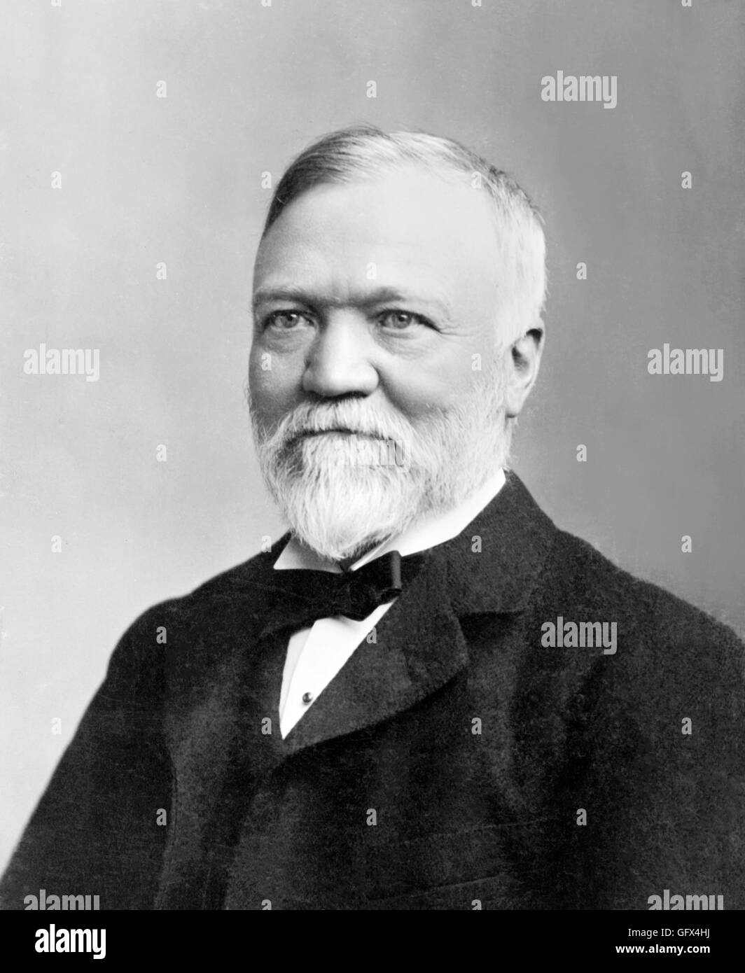 Andrew Carnegie (1835-1919), a Scottish-American industrialist, prominent in the American steel industry in the late 19th century. Portrait by B L H Dabbs, c.1896 Stock Photo