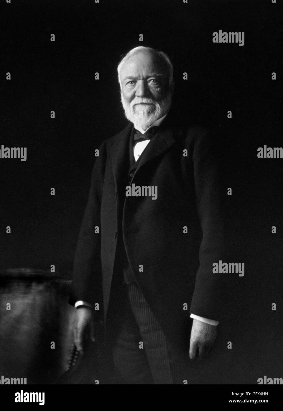 Andrew Carnegie (1835-1919). Portrait of the Scottish-American industrialist by Theodore Marceau, c.1913. Stock Photo
