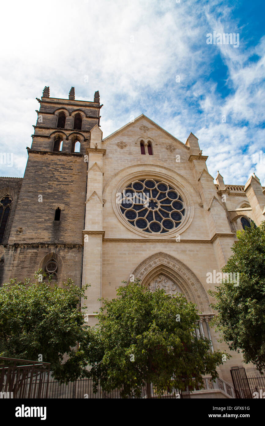 Montpellier Cathedral in France Stock Photo