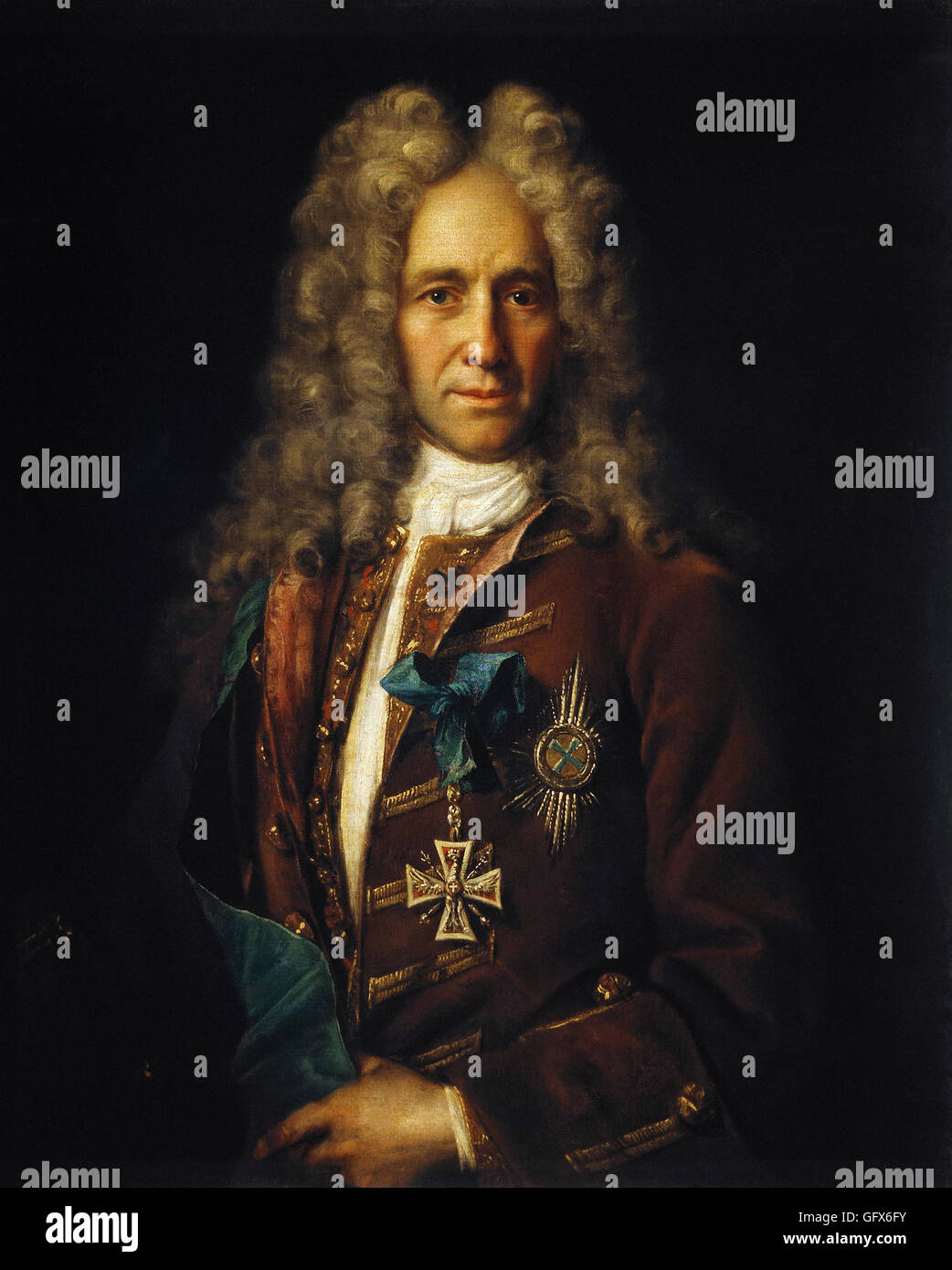 Ivan Nikitin, Portrait of Count GI. Stock Photo