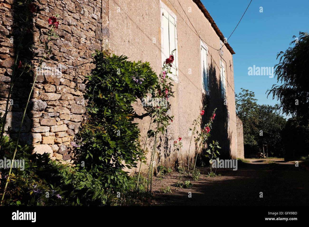Old farmhouse building  in Le Lot Region department South West France Midi Pyrenees Stock Photo