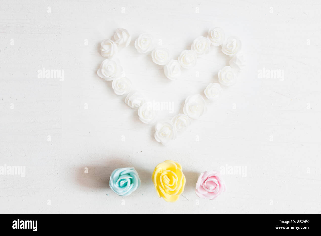 Wedding, love background or Valentine's day card, flover heart Stock Photo