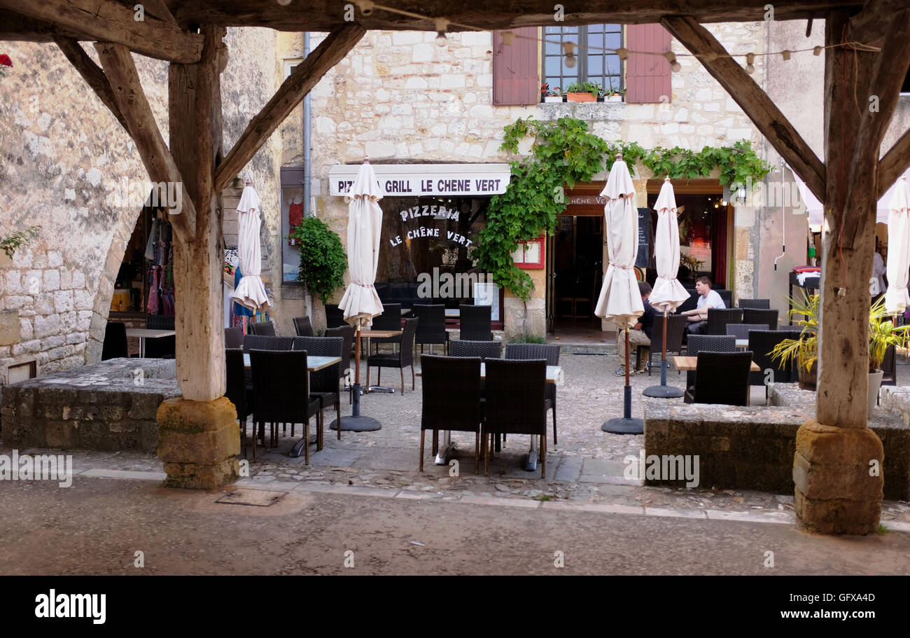 Monpazier in Dordogne Region of South West France Europe Stock Photo