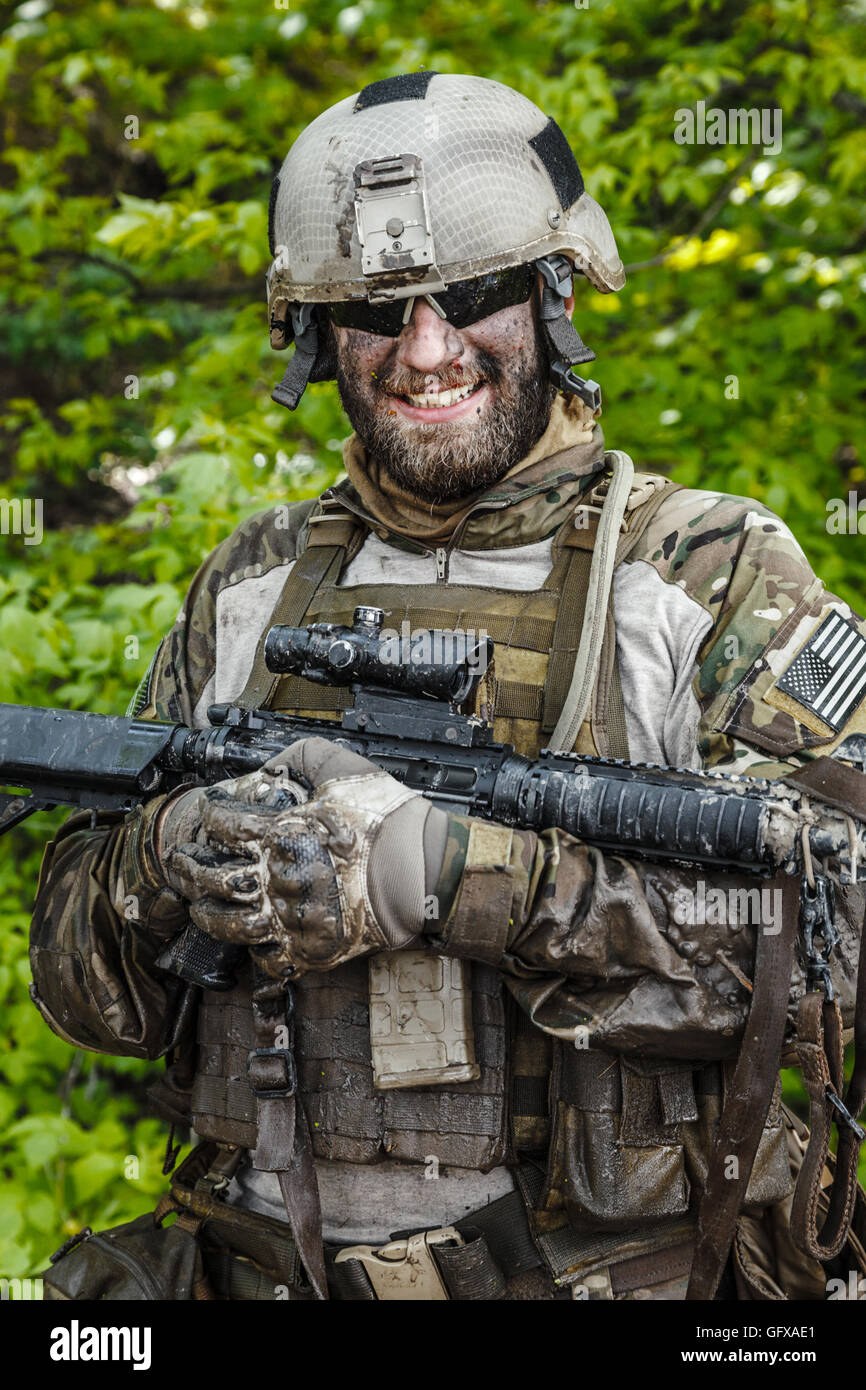 Green Beret in action Stock Photo - Alamy