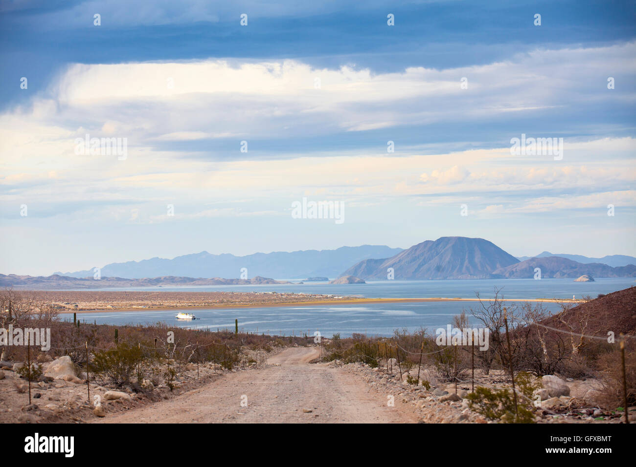 Bay of the Angels - Baja California seen from the road Stock Photo - Alamy