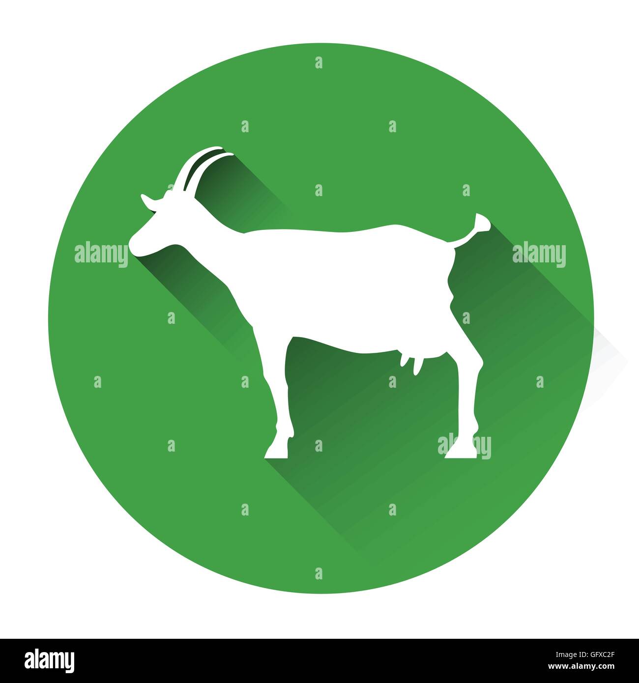 Goat Farm Animal Silhouette Icon Stock Vector