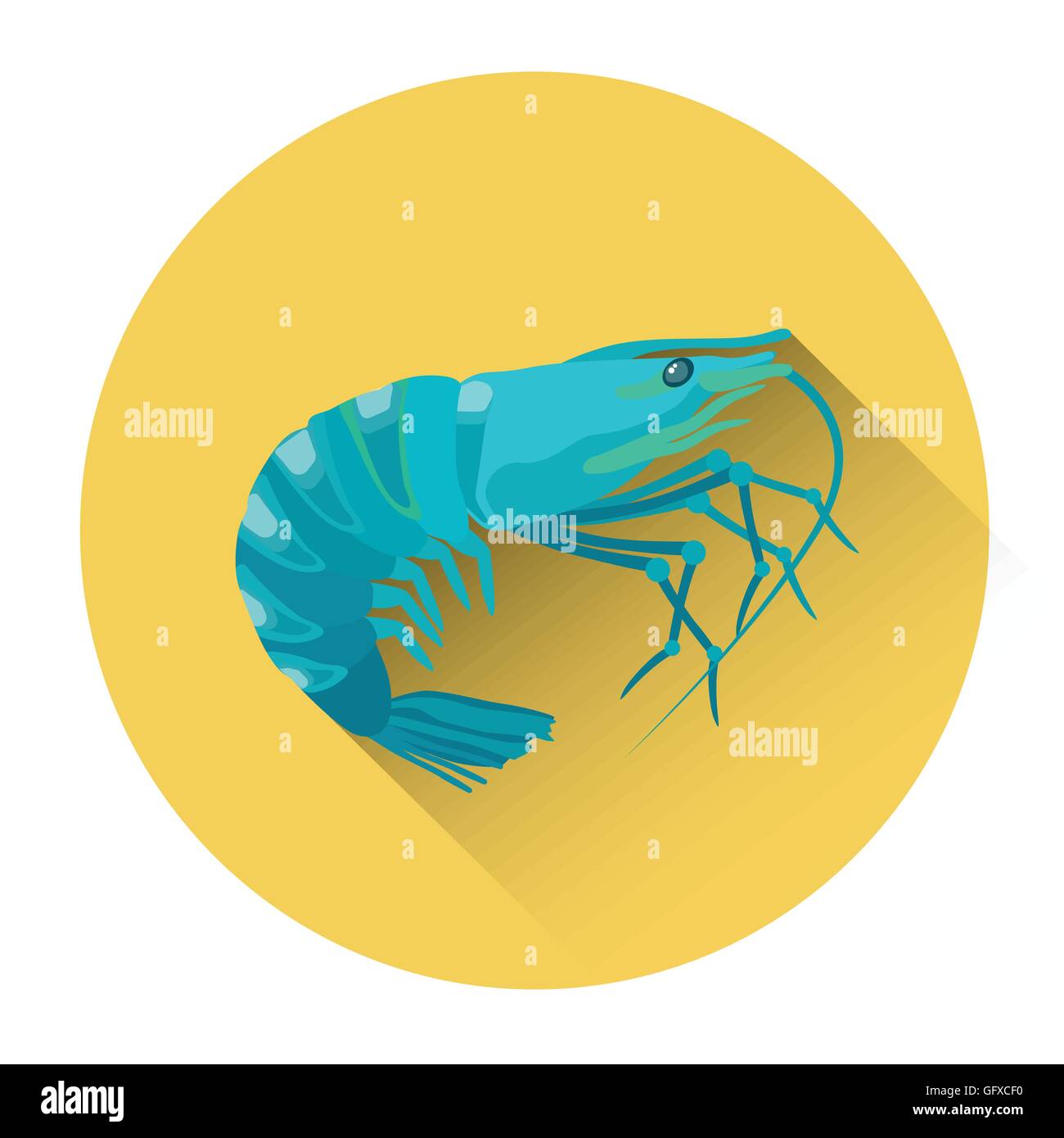 Raw Shrimp Seafood Icon Stock Vector Image & Art - Alamy