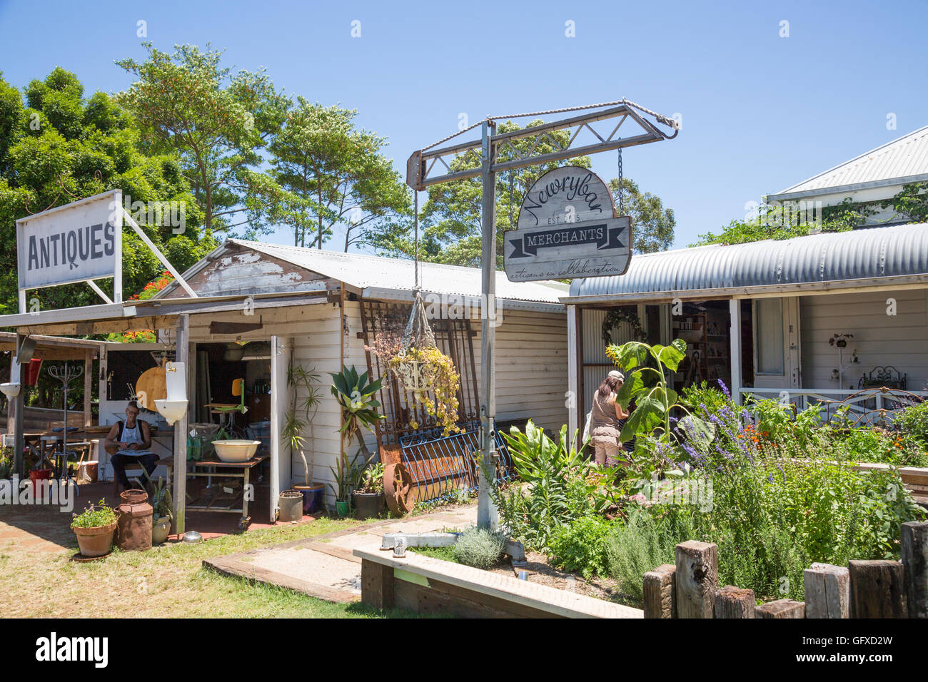 Antiques store in the village of Newrybar in new south wales,Australia