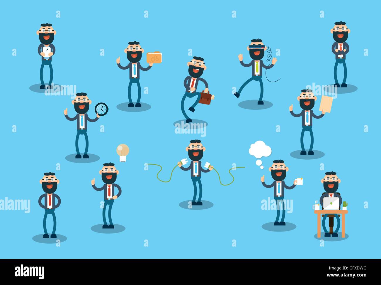 Business Man Collection Business Man Collection Cartoon Character Set Stock Vector Image & Art ...