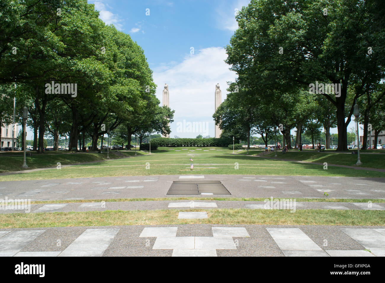 Soldiers' and Sailors Grove Memorial in Harrisburg, Pennsylvania Stock