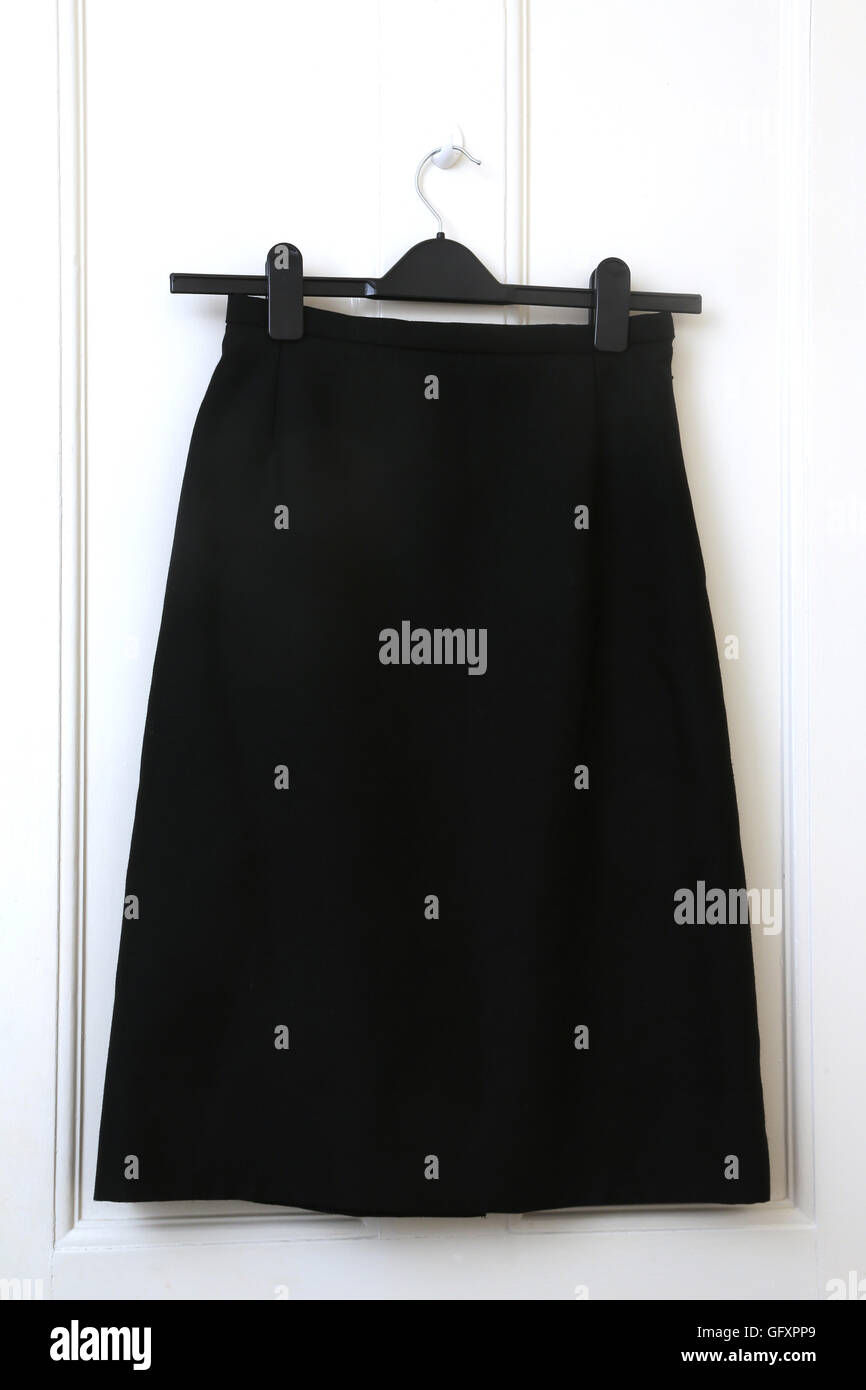 Woman's Black Skirt Suit Stock Photo