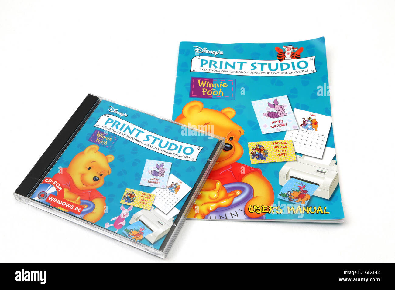 Winnie The Pooh Print Studio CD Rom And User's Manuel Stock Photo