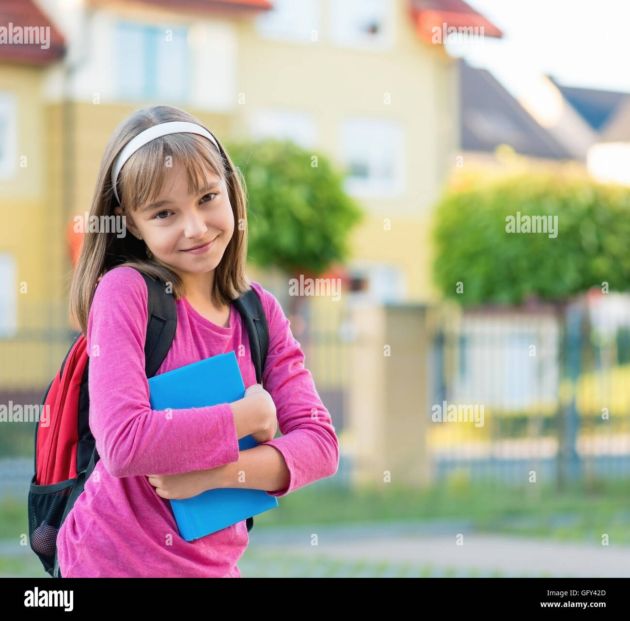 Girl back to school Stock Photo Alamy